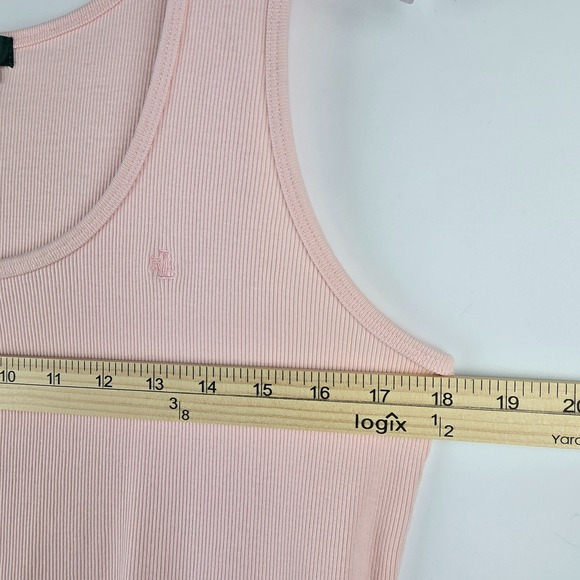 Polo Ralph Lauren Womens XL Blush Ribbed Stretch Tank Top Sleeveless - Picture 5 of 8